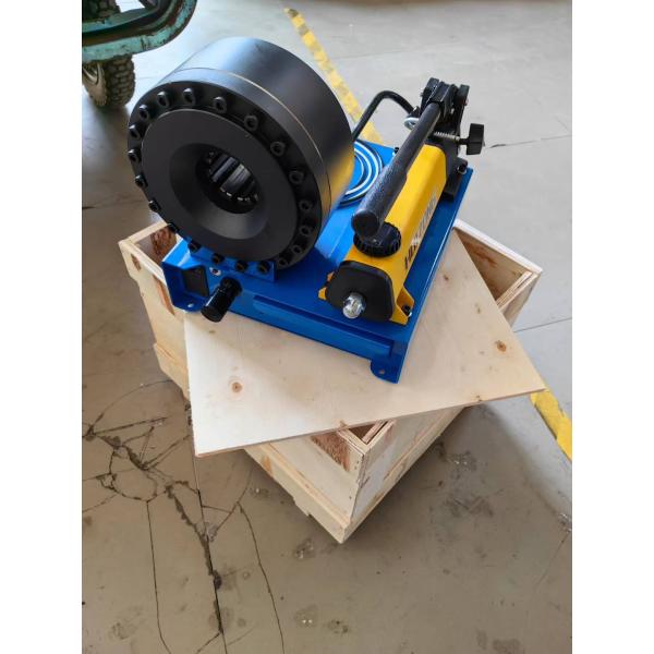 1 Inch Manual Hydraulic Hose Crimping Machine Crimping Range From 6mm To 25mm Blue Colour With 7 Dies For Hydraulic Applications
