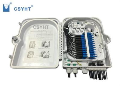a caixa da terminação FTTH da fibra ótica 24FO para o polo exterior montado carregou o divisor do PLC