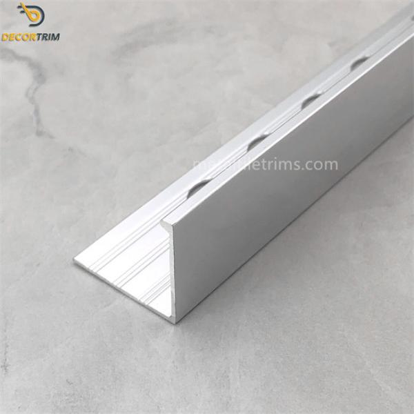 20mm × 23mm × 2400mm Floor Tile Edging L Shape Tile Trim 6063 T5