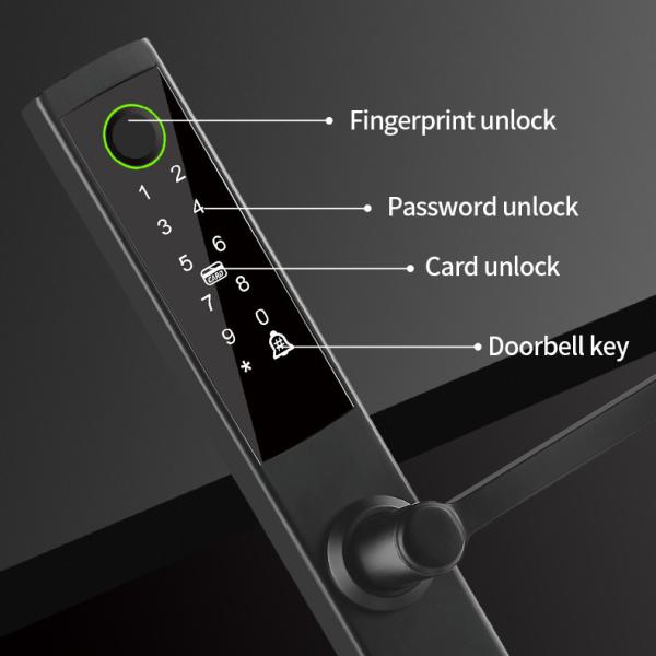Glomarket Broken Bridge Aluminum Smart Lock High-end Intelligence Zinc Alloy Tuya Wifi Fingerprint Waterproof Door Lock