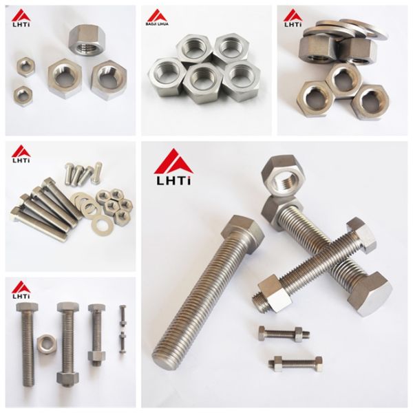 DIN934 GR2 Titanium hex Nuts M8 M10 M12 Titanium Hexagon Head nuts Industrial Fittings