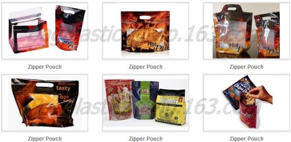 Zipper Hot Chicken Bags/ Roasted Chicken Packaging Bag With Window/ Microwaveable Grilled Chicken Bag, bagease, bagplast