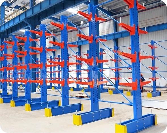 Outdoor Use Cantilever Storage Rack System Industrial Cantilever Shelving With Robust Arms
