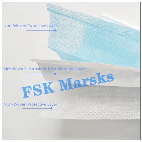 Comfortable Hospital Mouth Mask Disposable Non Woven Face Mask Anti Pollution