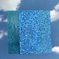 Anti-UV 250 X Résistance aux chocs du verre en tôle de polycarbonate en relief diamanté 80% Transmission de la lumière