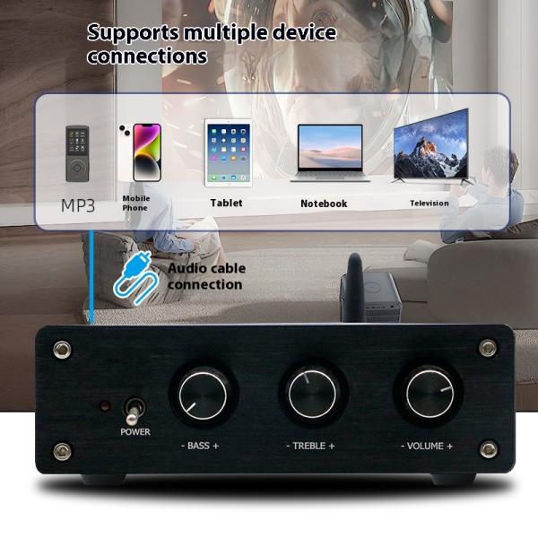 Professional 2.1 Channels 400W High Power HiFi Digital Amplifier for Home Car Audiophile Intel Processor Receiver Amplifiers