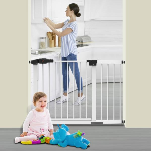 Adjustable Baby Safety Gate Auto Close Baby Safety  Gate Triple Protection Baby Pet Gate