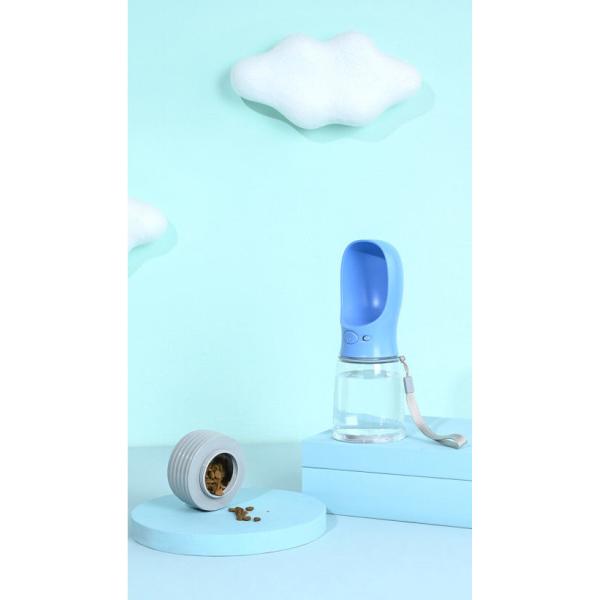 380ml отделяемые портативные 2 в 1 распределителе бутылки с водой собаки с хранением еды