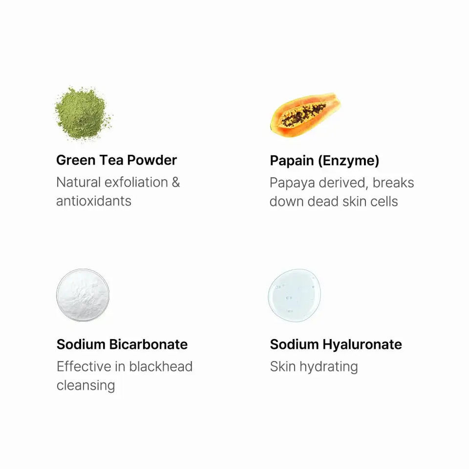 OEM ODM cosmetics, skincare products, whitening facial cleanser, exfoliating facial cleanser, enzyme green tea brightening powder facial cleanser