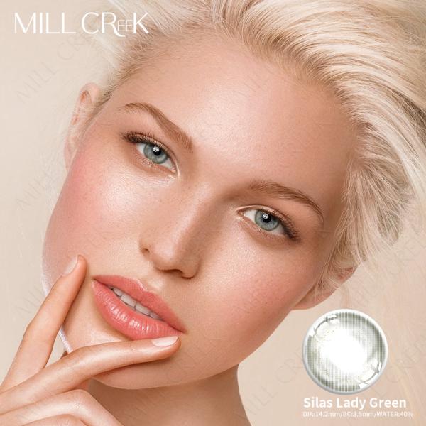 Silas Lady Green 14.2mm Daily Contact Lenses with Power