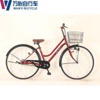High Carbon Steel Feminino Retro Cruiser Bike 27 polegadas Seis velocidade