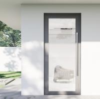 Bedroom Double Tempered Glass Aluminum Frame Glass Door with Powder Coating Surface Finishing