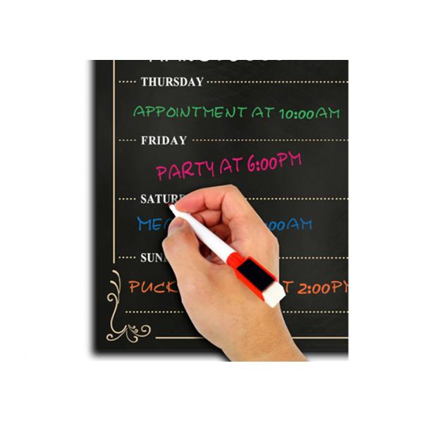 Dry Erase Chalkboard Magnetic Weekly Planner, Kitchen Fridge Magnet Calendar