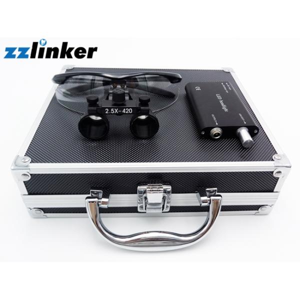 High Power Adjustable Dental Loupes , Surgical Magnifying Glasses With Light