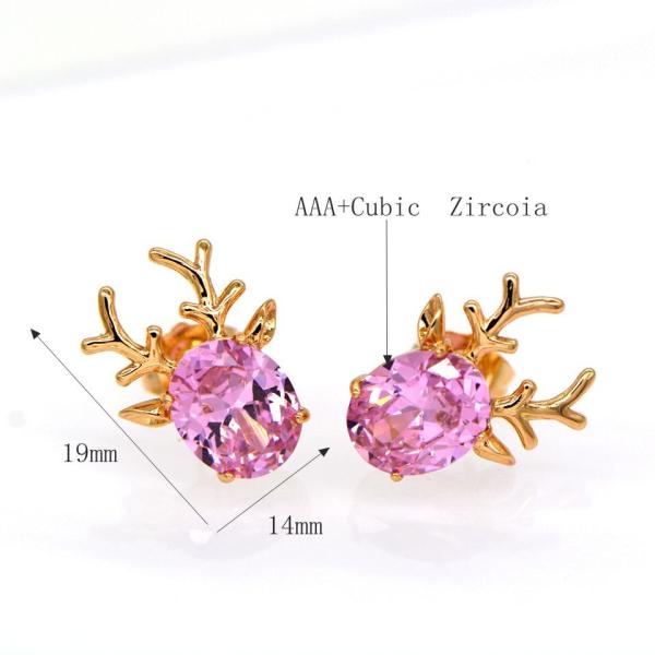 Vintage jewelry Pendants Necklaces Earrings Set For Women 18K Real Gold Plated