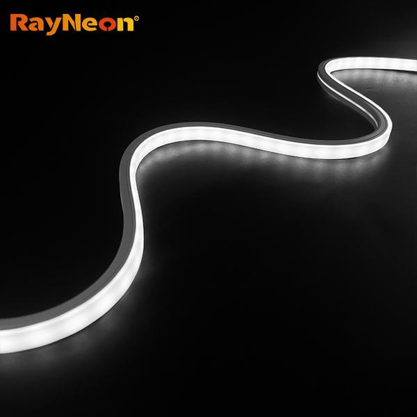 Luz de neón LED flexible de silicona, impermeable, luminosa en tres lados, 12 * 12 mm, luz decorativa de neón para interiores y exteriores