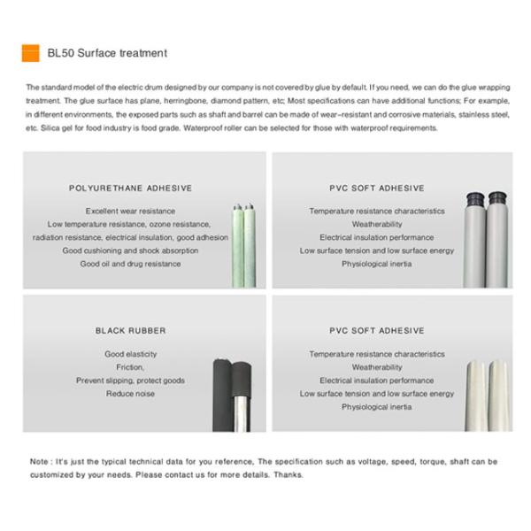 50 мм О-ремень шкивы изогнутый конвейер Моторизированный приводной ролик покрытый PVC конический рукав