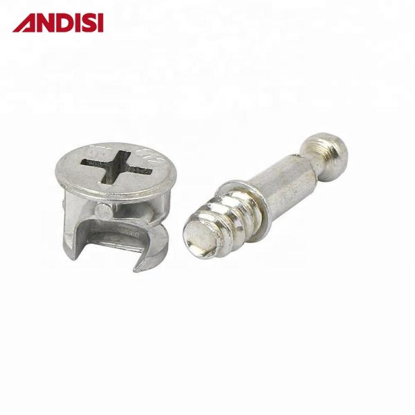 Furniture Connecting Bolt Mini Fix Screws Dowel 33/36/46mm Zinc Plated Steel M4 Modern Hardware