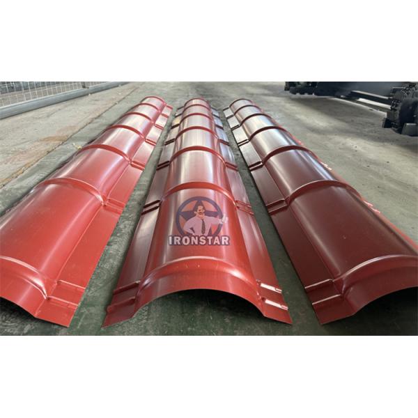“Romania Industrial Warehouse Roof Use 312 Cap Ridge Roll Forming Machine
