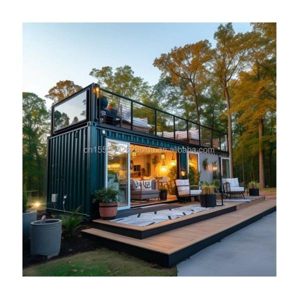 20ft Mobile Home Garden Studio Prefabricated Customizable Steel Container House with Wall 50/75/100mm Wave Sandwich Panel