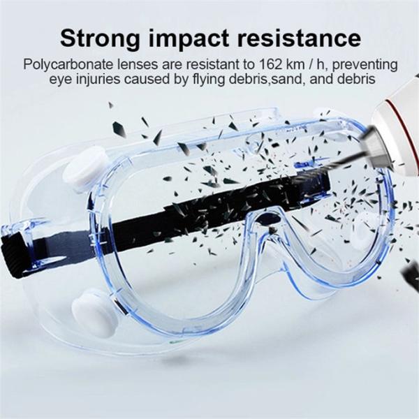 PVC+PC Medical Protective Safety Goggles Prevent Dust Droplets Germ