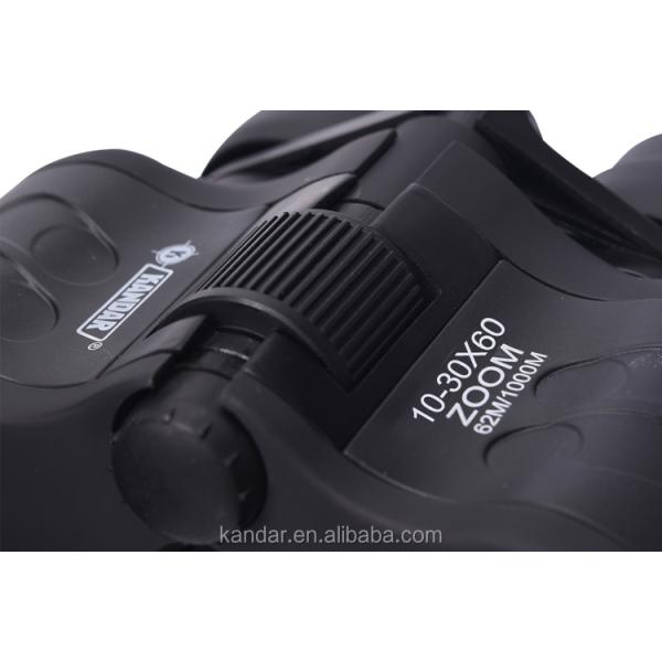 60mm Objective Diameter Black 10-30X60 Long Distance Hiking Binocular for Outdoor Trips