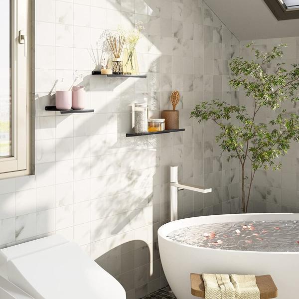 Wall Mounted Carbon Steel Hanging Shelves for Bathrooms Metal Display Shelf