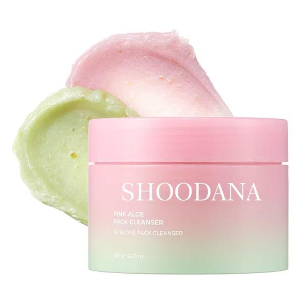 Limpiador exfoliante facial de aloe rosa suave de marca privada, exfoliante, elimina el maquillaje a prueba de agua, protector solar y crema desmaquillante