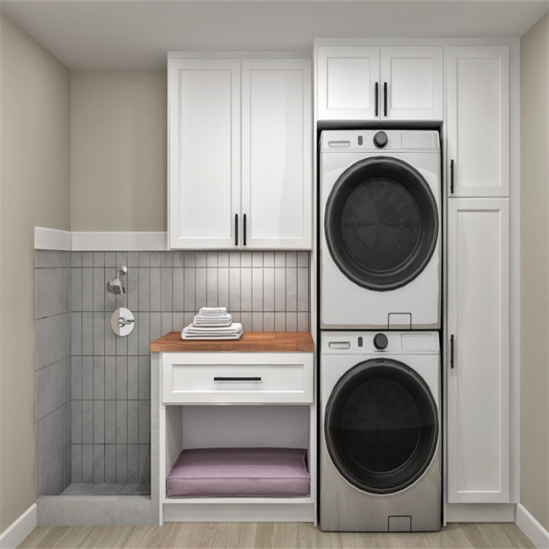 YALIG Laundry Outdoor Cabinet Set Customized Home Furniture Laundry Cabinets with Optional Basin
