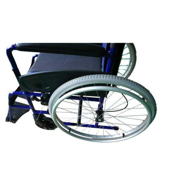 W2020 lightweight aluminum manual wheelchair with hand  and push to lock brake