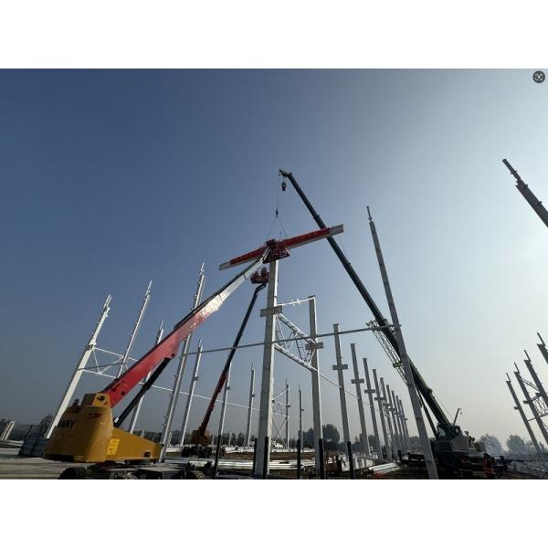 Modular Construction Pre Engineered H Section Steel Structure Workshop For Industrial Facilities