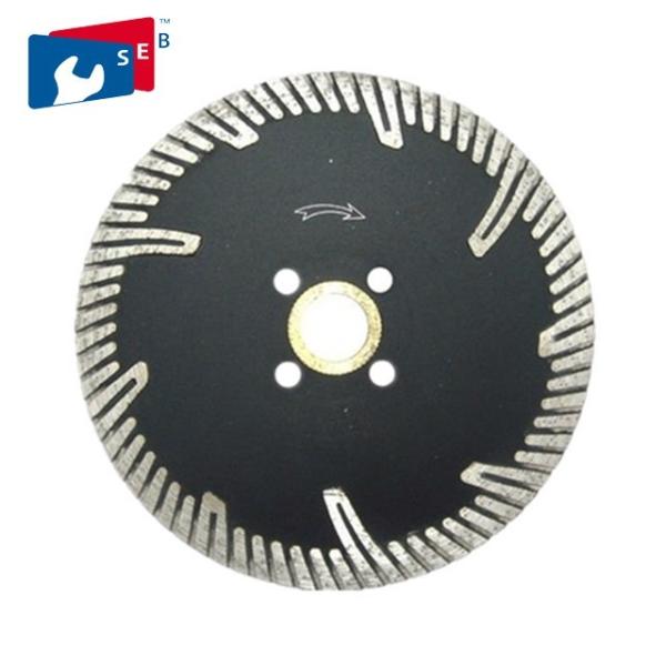 Turbo 10 Inch Circular Saw Blade Diamond Edge For Cutting Granite Asphalt Concrete
