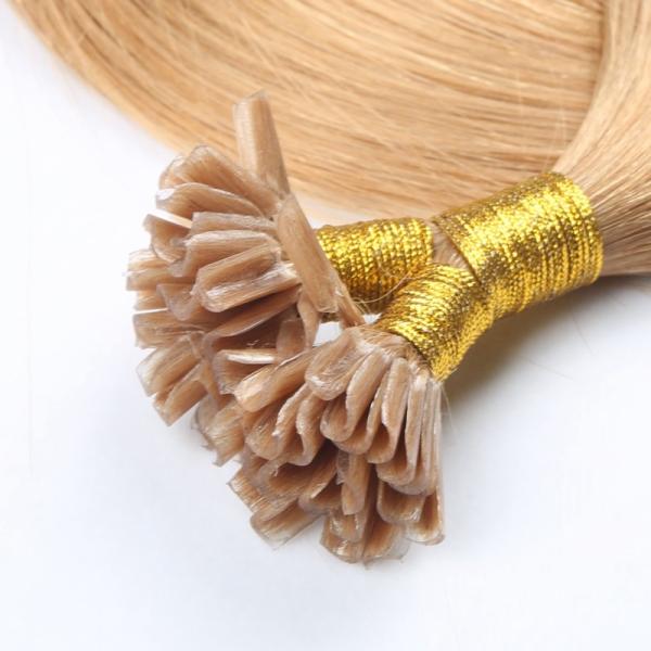 Grampo reto do prego em extensões do cabelo, extensões encaracolados do cabelo da ponta do prego