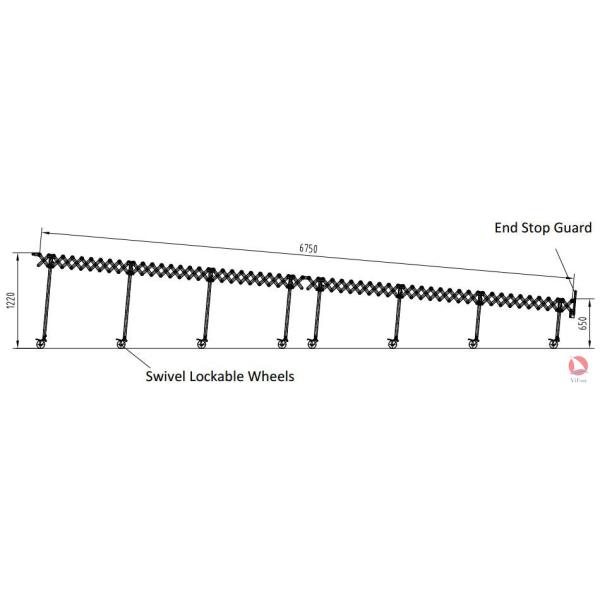 Flexible Crossed galvanized Steel Skate Wheel Conveyor