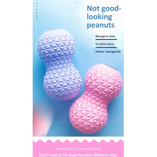 Custom Handheld Rubber Peanut Ball Massage Roller For Muscle Relief