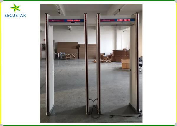 Door Frame Security Metal Detector Led Count Six Zones Alarm Warterproof IP55