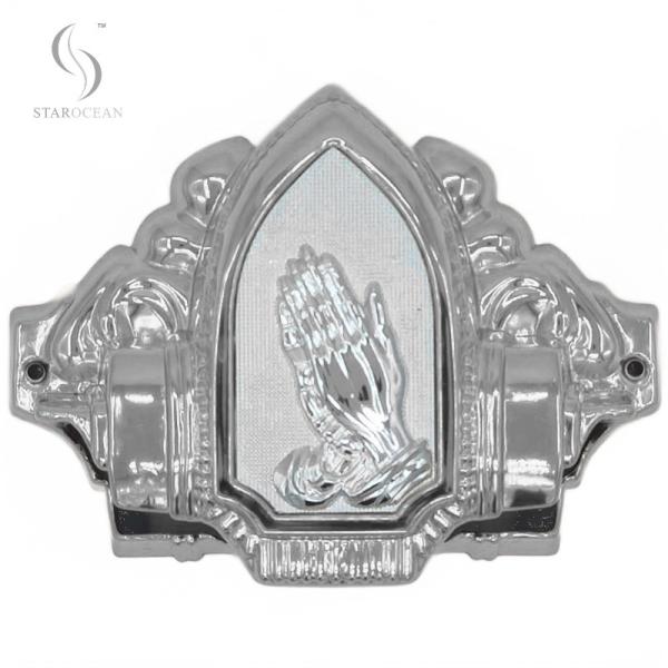 Высококачественный пластиковый серебряный уголок гробницы погребальные украшения оптом 20#S