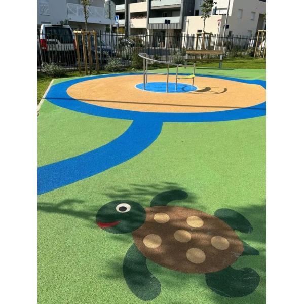 UV Resistant Athletic EPDM Playground Surface Rubber Flooring  High Flexibility