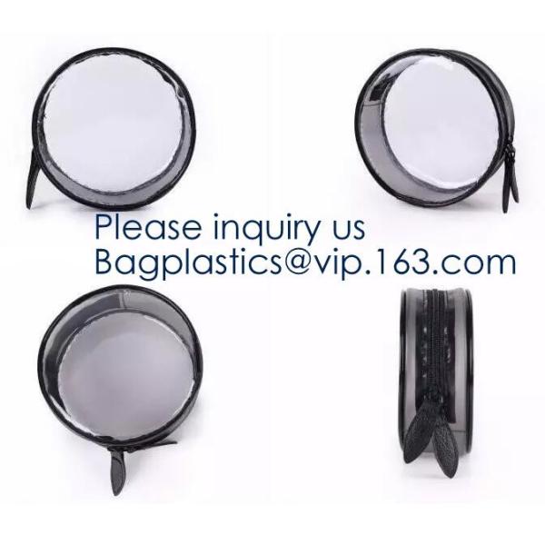 Makeup Bag Cosmetic Bag Travel Toiletry Bag Waterproof Makeup Zipper Portable Transparent Pouch Set - Black, bagease pac