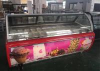 1260W Pequeno congelador de display de gelato 12 peças bandejas Máquina de sorvete macio