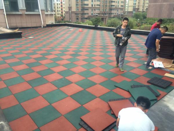Sound Insulation Outdoor Rubber Floor Shock Absorbing Outdoor Playground Rubber Mats Blue