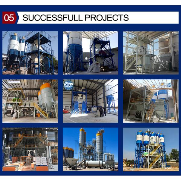 High Efficiency PLC Control Dry Mix Powder Mortar Mixing Plant Wall Putty Sand Cement Gypsum Mixer Ceramic Tile Adhesive Glue Making Machine