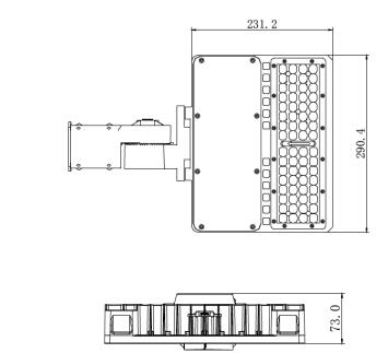 150W  chip LED Shoebox Light 140lm/Watt 90-307VAC IP65 waterproof
