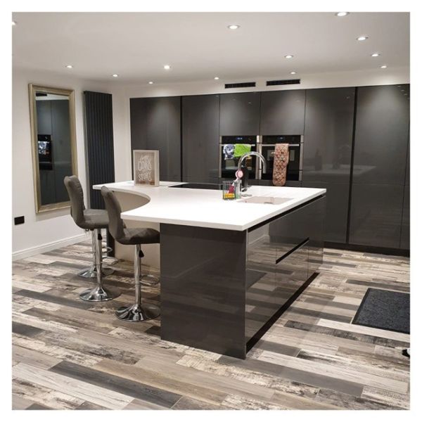 High Gloss Black  Modern Kitchen Cabinet Smart Complete Kitchen Cabinets