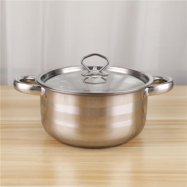 Wholesale 8pcs Soup Stock Pot Set Non Stick Stainless Steel 410 Pots Set with Lid