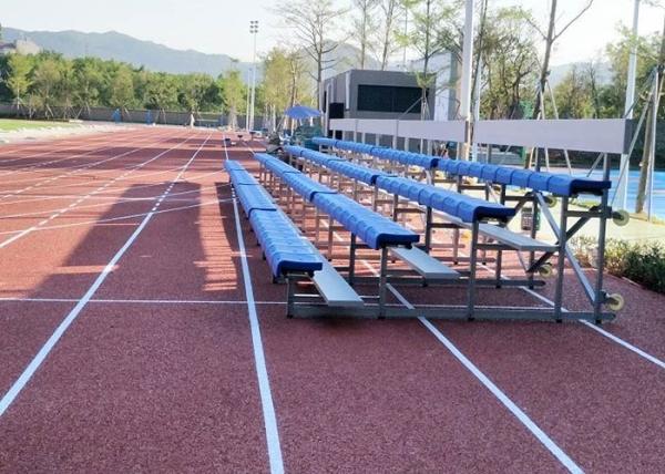 Indoor / Outdoor Temporary Spectator Stands With Removable Rubber Pneumatic Wheels