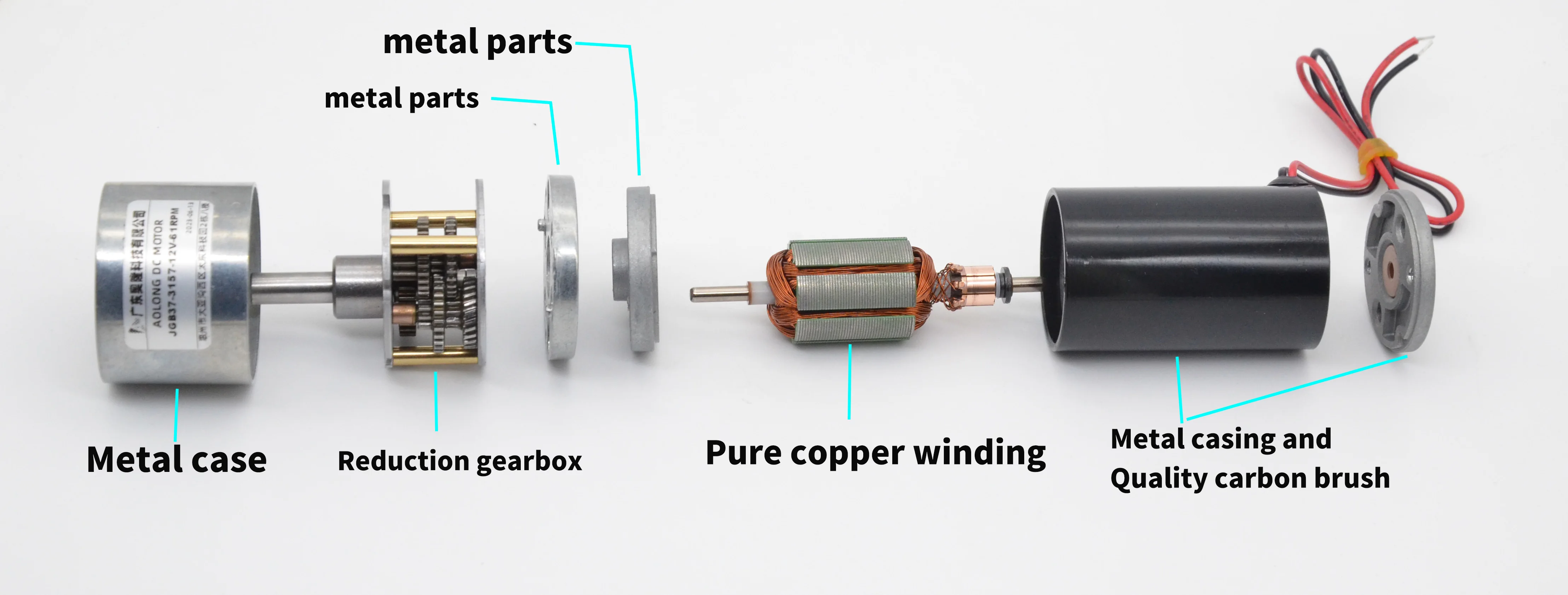 ASLONG JGB37-3157 12V 24V постоянный двигатель малой скорости высокого крутящего момента
