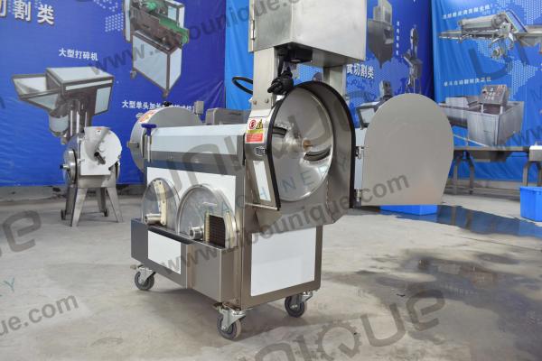 1.55 Kw Automatic Double-Head Vegetable Cutting Dicing Slicing Shredding Machine