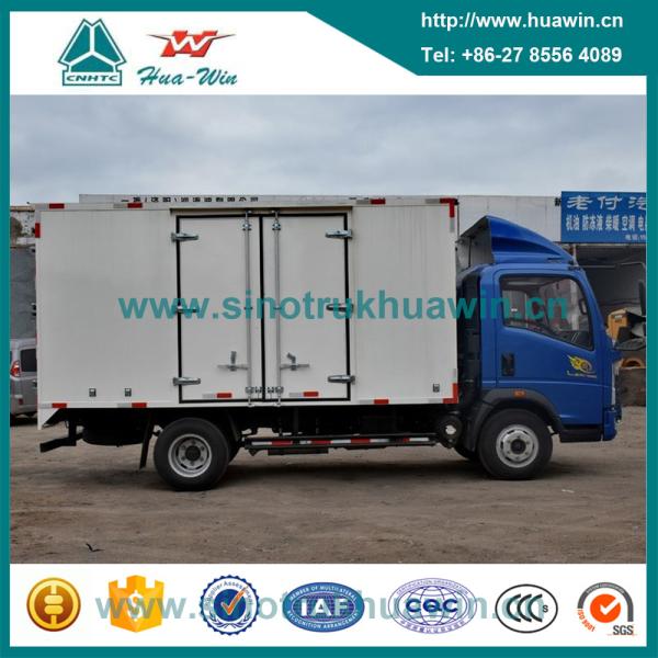 Sinotruk 4x2 Howo Utility Vans Cargo Truck for sale 3~5 tons