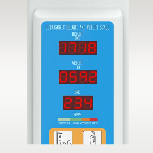Coin Operated LED Display Height and Weight Scale for Clinic 100-240V Power Supply